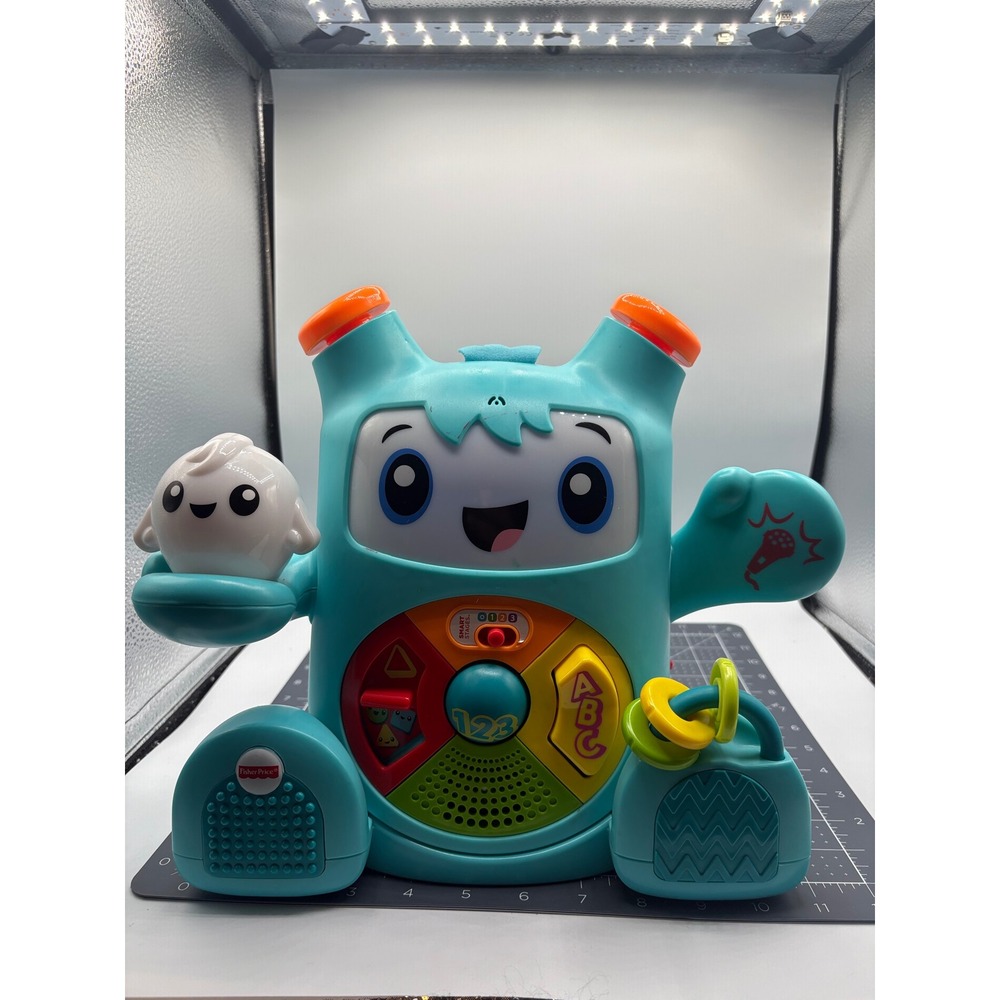 Fisher-Price Rockit and Glow Interactive Learning Toy Blue Robot Smart Stages